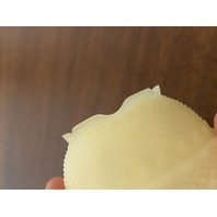 VTG 1980 UV REACTIVE FENTON Christmas Winter Sleigh Fairy Lamp 4.5"H SIGNED