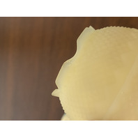 VTG 1980 UV REACTIVE FENTON Christmas Winter Sleigh Fairy Lamp 4.5"H SIGNED