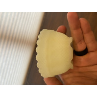 VTG 1980 UV REACTIVE FENTON Christmas Winter Sleigh Fairy Lamp 4.5"H SIGNED