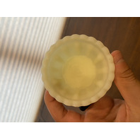 VTG 1980 UV REACTIVE FENTON Christmas Winter Sleigh Fairy Lamp 4.5"H SIGNED