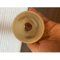 VTG FENTON Yellow Custard Satin Floral Glass Fairy Lamp PAINTED/SIGNED 4.5"H