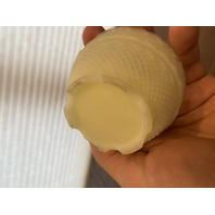 VTG FENTON Yellow Custard Satin Floral Glass Fairy Lamp PAINTED/SIGNED 4.5"H