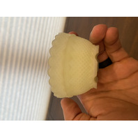 VTG FENTON Yellow Custard Satin Floral Glass Fairy Lamp PAINTED/SIGNED 4.5"H