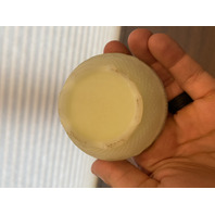 VTG FENTON Yellow Custard Satin Floral Glass Fairy Lamp PAINTED/SIGNED 4.5"H