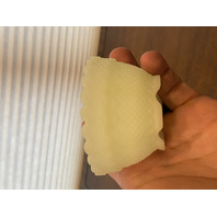 VTG FENTON UV REACTIVE LOG CABIN Custard Glass Fairy Lamp 4.5"H SIGNED