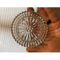 ANTIQUE UV REACTIVE S. CLARKE Amberina Pyramid Diamond Point Fairy Lamp 4.75"H