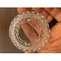 ANTIQUE UV REACTIVE S. CLARKE Amberina Pyramid Diamond Point Fairy Lamp 3.5"H