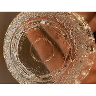 ANTIQUE UV REACTIVE S. CLARKE Amberina Pyramid Diamond Point Fairy Lamp 3.5"H