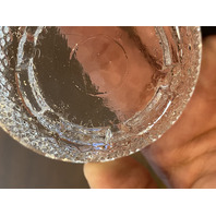 ANTIQUE S. CLARKE Green/Clear Pyramid Diamond Point Fairy Lamp 3.5"H