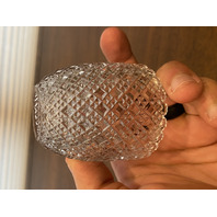 VTG Clear Diamond Pattern Small Glass Fairy Lamp 4"H