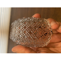 VTG Clear Diamond Pattern Small Glass Fairy Lamp 4"H