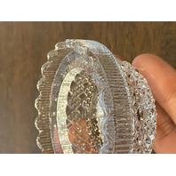 VTG Clear Diamond Pattern Small Glass Fairy Lamp 4"H