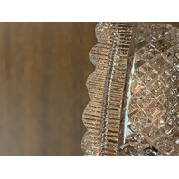 VTG Clear Diamond Pattern Small Glass Fairy Lamp 4"H