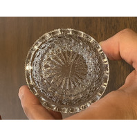 VTG Clear Diamond Pattern Small Glass Fairy Lamp 4"H