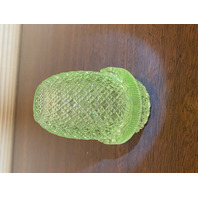 VTG Clear Diamond Pattern Small Glass Fairy Lamp 4"H