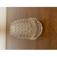 VTG Clear Diamond Pattern Small Glass Fairy Lamp 4"H