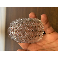 VTG Clear Diamond Pattern Small Glass Fairy Lamp 4"H