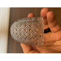 VTG Clear Diamond Pattern Small Glass Fairy Lamp 4"H