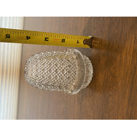 VTG Clear Diamond Pattern Small Glass Fairy Lamp 4"H