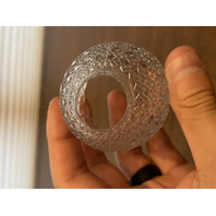 VTG Clear Diamond Pattern Small Glass Fairy Lamp 4"H