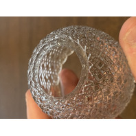 VTG Clear Diamond Pattern Small Glass Fairy Lamp 4"H