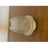 VTG Clear Diamond Pattern Glass 2-Piece Fairy Lamp 4.5"H