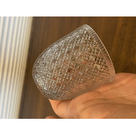 VTG Clear Diamond Pattern Glass 2-Piece Fairy Lamp 4.5"H