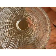 VTG Clear Diamond Pattern Glass 2-Piece Fairy Lamp 4.5"H