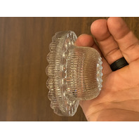 VTG Clear Diamond Pattern Glass 2-Piece Fairy Lamp 4.5"H