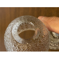 VTG Clear Diamond Pattern Glass 2-Piece Fairy Lamp 4.5"H