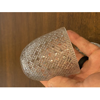 VTG Clear Diamond Pattern Glass 2-Piece Fairy Lamp 4.5"H