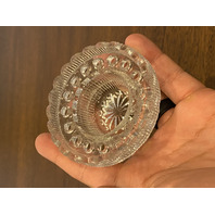 VTG Clear Diamond Pattern Glass 2-Piece Fairy Lamp 4.5"H