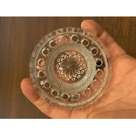 VTG Clear Diamond Pattern Glass 2-Piece Fairy Lamp 4.5"H