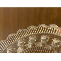 VTG Clear Diamond Pattern Glass 2-Piece Fairy Lamp 4.5"H