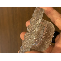 VTG Clear Diamond Pattern Glass 2-Piece Fairy Lamp 4.5"H