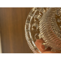 VTG Clear Diamond Pattern Glass 2-Piece Fairy Lamp 4.5"H