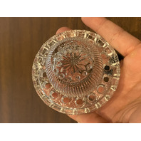 VTG Clear Diamond Pattern Glass 2-Piece Fairy Lamp 4.5"H