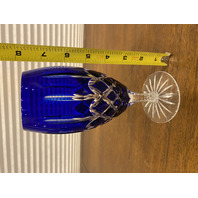 SET (10) AJKA ARABELLA Multicolored Cut To Clear Crystal Iced Tea Glasses 7.75"H