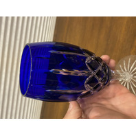 SET (10) AJKA ARABELLA Multicolored Cut To Clear Crystal Iced Tea Glasses 7.75"H