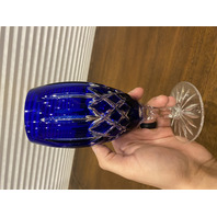 SET (10) AJKA ARABELLA Multicolored Cut To Clear Crystal Iced Tea Glasses 7.75"H