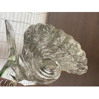 MURANO Green& Amber Large Glass Dolphin Sculpture W/Controlled Bubbles 11.75"H