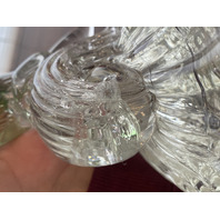 MURANO Green& Amber Large Glass Dolphin Sculpture W/Controlled Bubbles 11.75"H