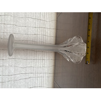 VTG LALIQUE Frosted Crystal MARIE CLAUDE SOLIFLORE Vase SIGNED 13.5"H FRANCE