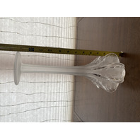 VTG LALIQUE Frosted Crystal MARIE CLAUDE SOLIFLORE Vase SIGNED 13.5"H FRANCE