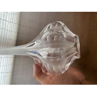 VTG LALIQUE Frosted Crystal MARIE CLAUDE SOLIFLORE Vase SIGNED 13.5"H FRANCE