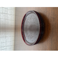 VTG SET(4) Ruby Red Glass Plates 9"W