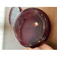 VTG SET(4) Ruby Red Glass Plates 9"W