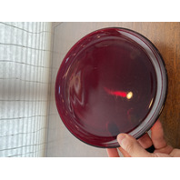 VTG SET(4) Ruby Red Glass Plates 9"W