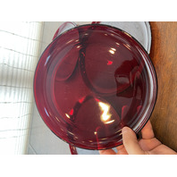 VTG SET(4) Ruby Red Glass Plates 9"W
