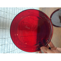 VTG SET(4) Ruby Red Glass Plates 9"W